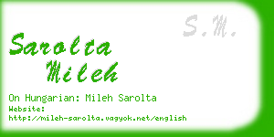 sarolta mileh business card